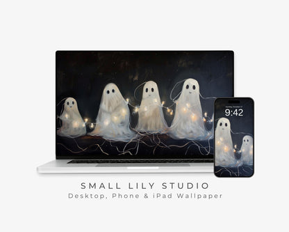 Halloween Ghosts Desktop Wallpaper Set