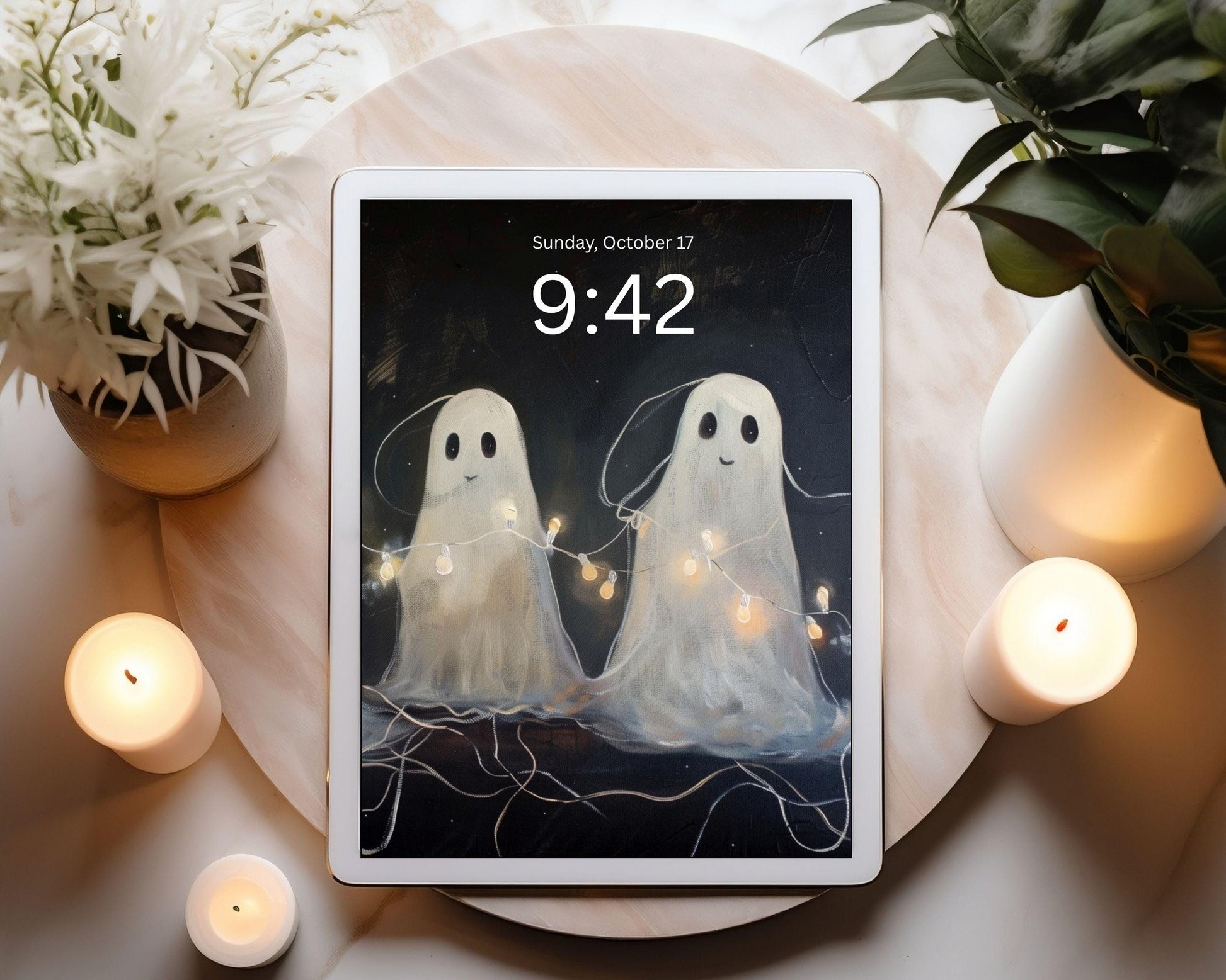 Halloween Ghosts Desktop Wallpaper Set