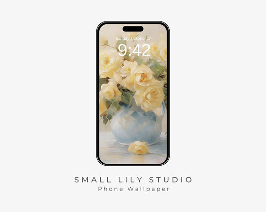 Yellow Roses Phone Wallpaper