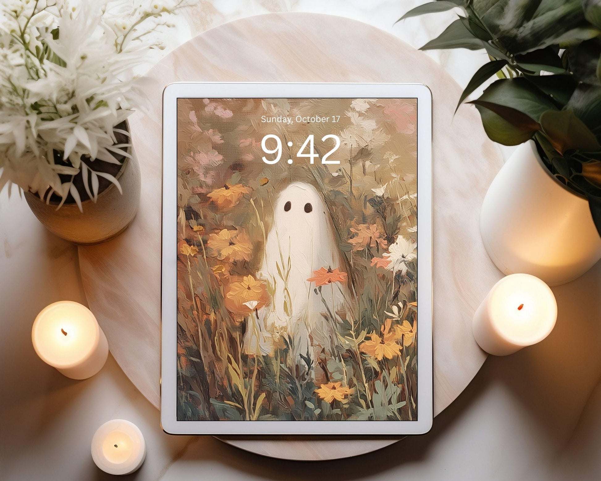 Ghosts in Wildflowers Desktop Wallpaper Set