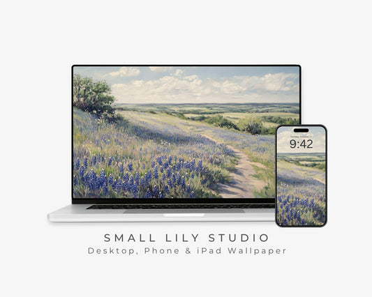 Bluebonnets Desktop Wallpaper Set