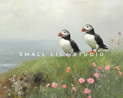Puffins Desktop Wallpaper Set