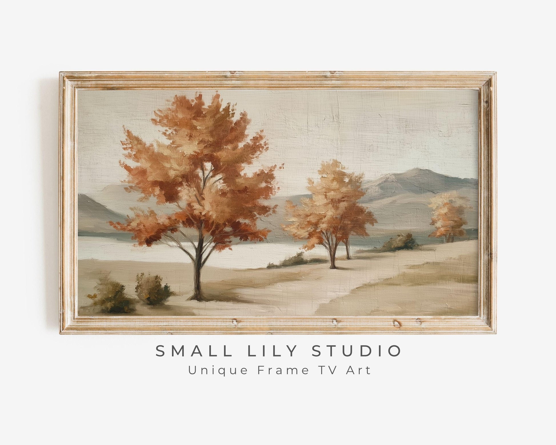 Fall Trees by Lake Frame TV Art
