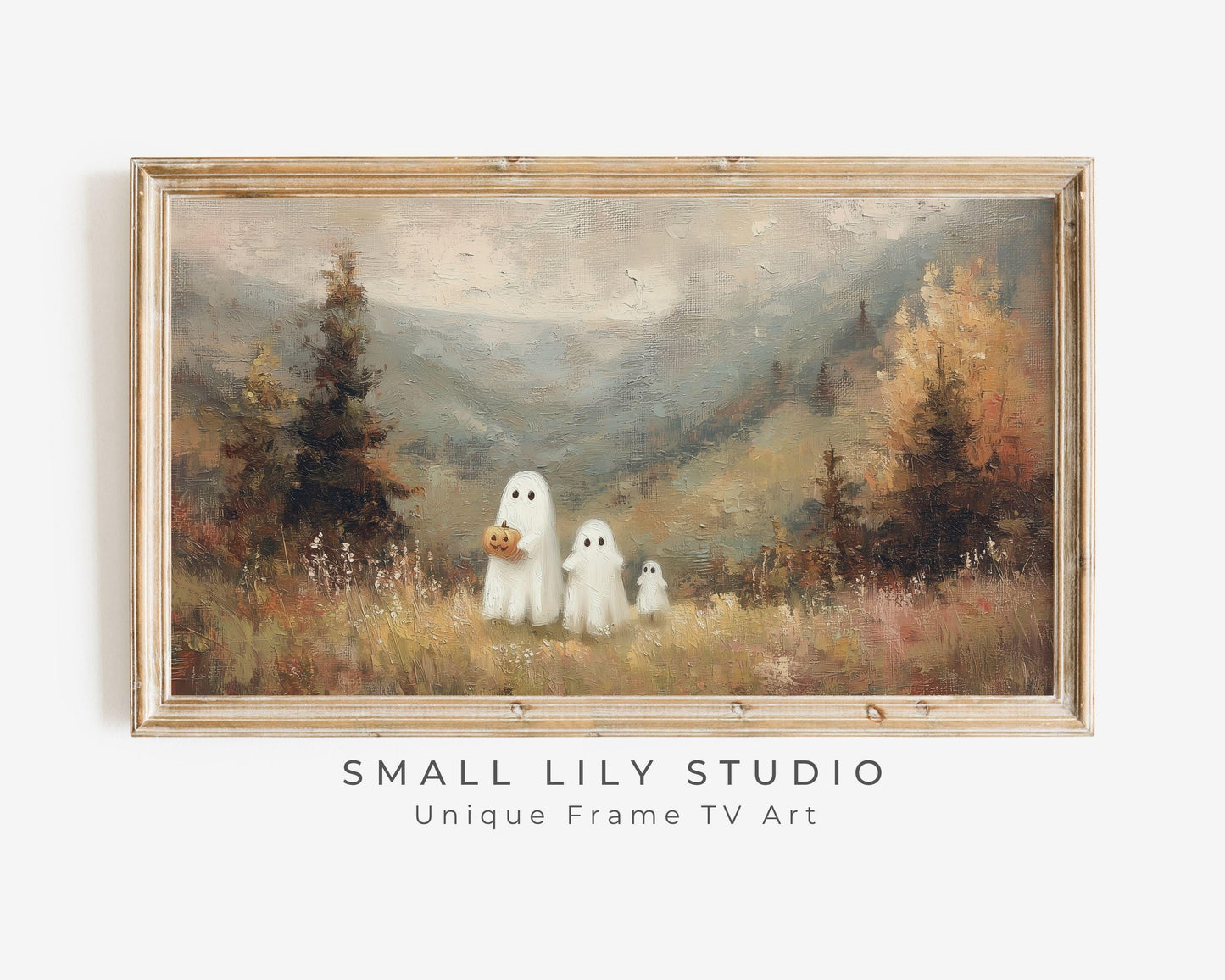Ghosts in Vintage Landscape Frame TV Art
