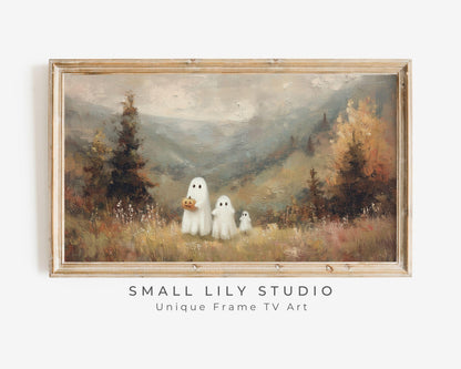 Ghosts in Vintage Landscape Frame TV Art