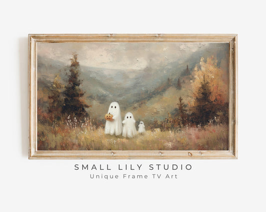 Ghosts in Vintage Landscape Frame TV Art