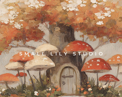 Mushroom Forest Frame TV Art