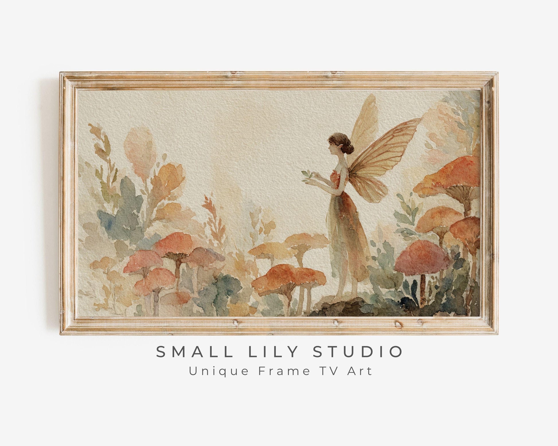 Watercolor Woodland Fairy Frame TV Art