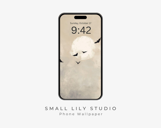 Halloween Bats Phone Wallpaper