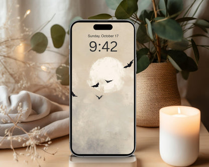 Halloween Bats Phone Wallpaper