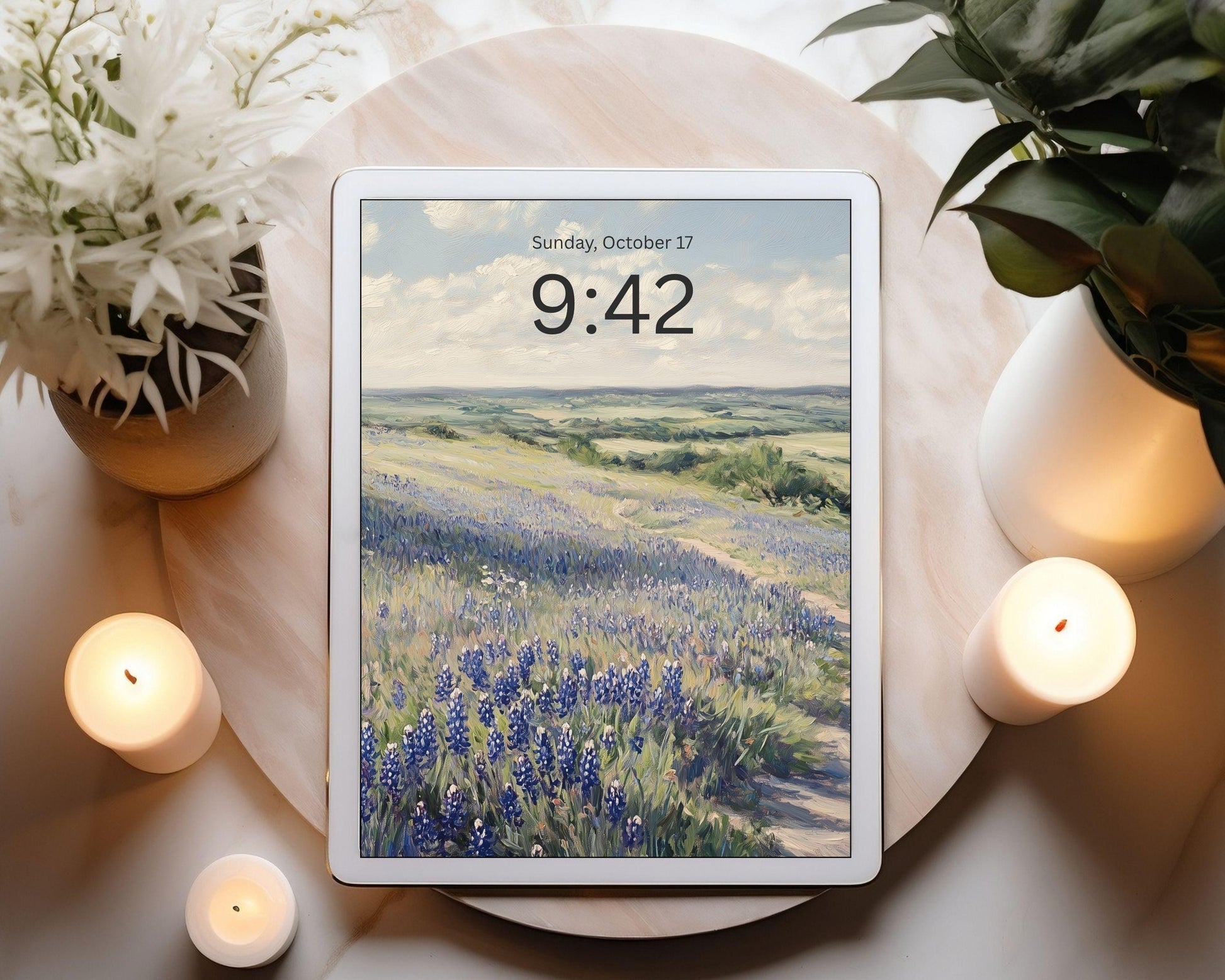 Floral Landscape iPad Wallpaper