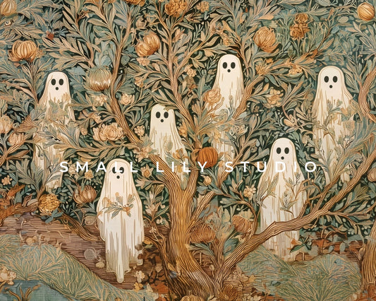 Halloween Botanical Ghosts Frame TV Art Bundle