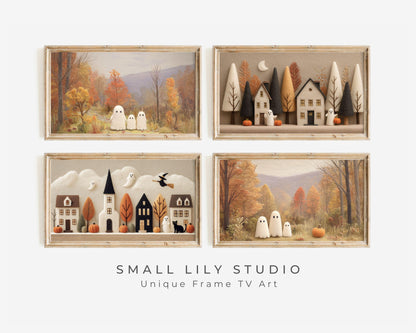 Cute Felt Halloween Frame TV Art Bundle