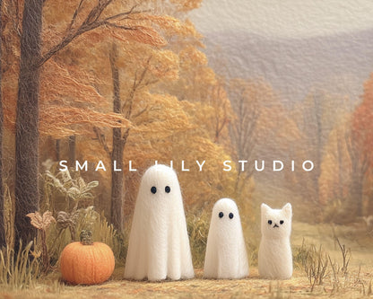 Halloween Ghosts in Autum Frame TV Art