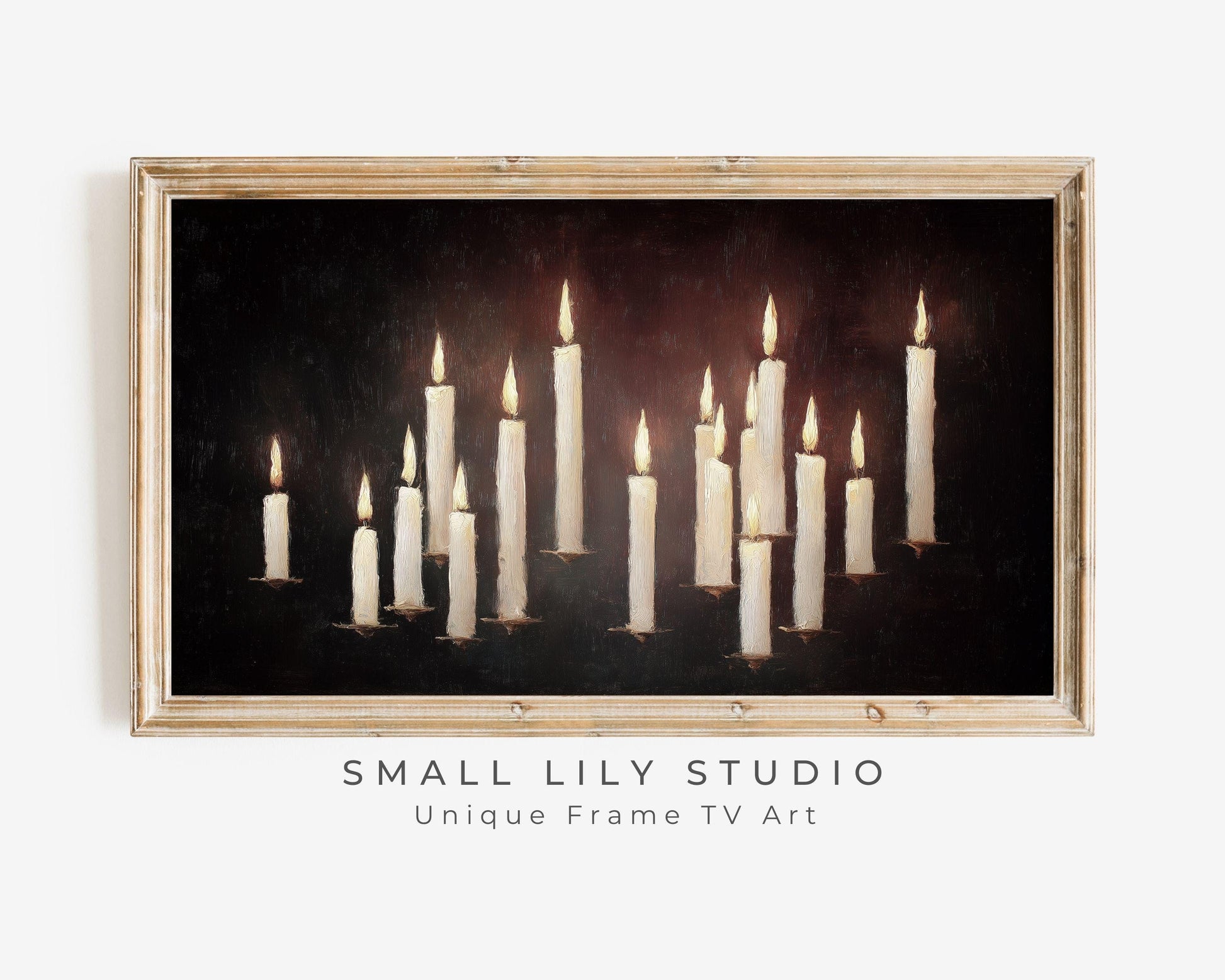 Floating Candles Frame TV Art