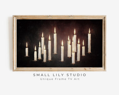 Floating Candles Frame TV Art