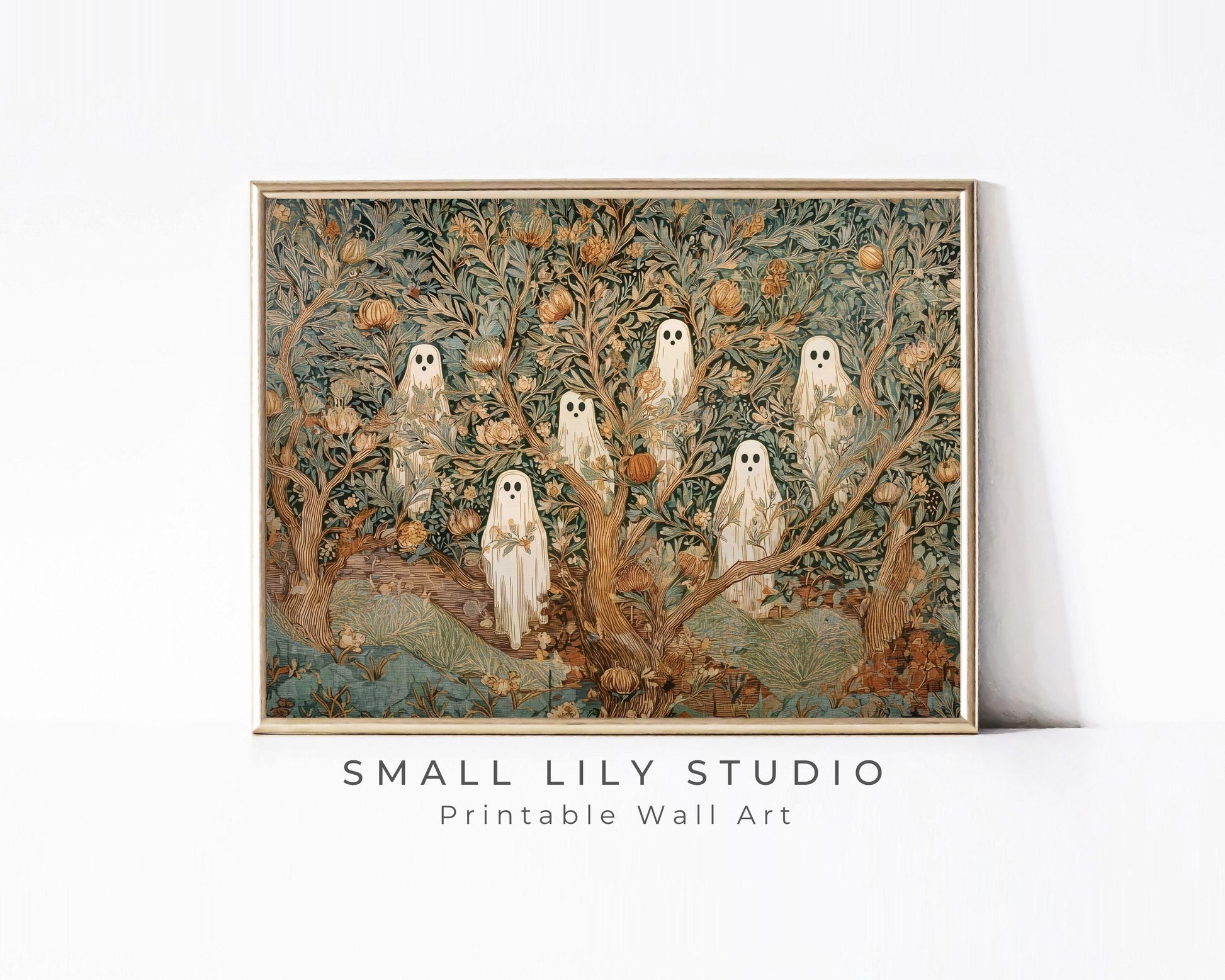 Botanical Ghosts Halloween Printable Wall Art