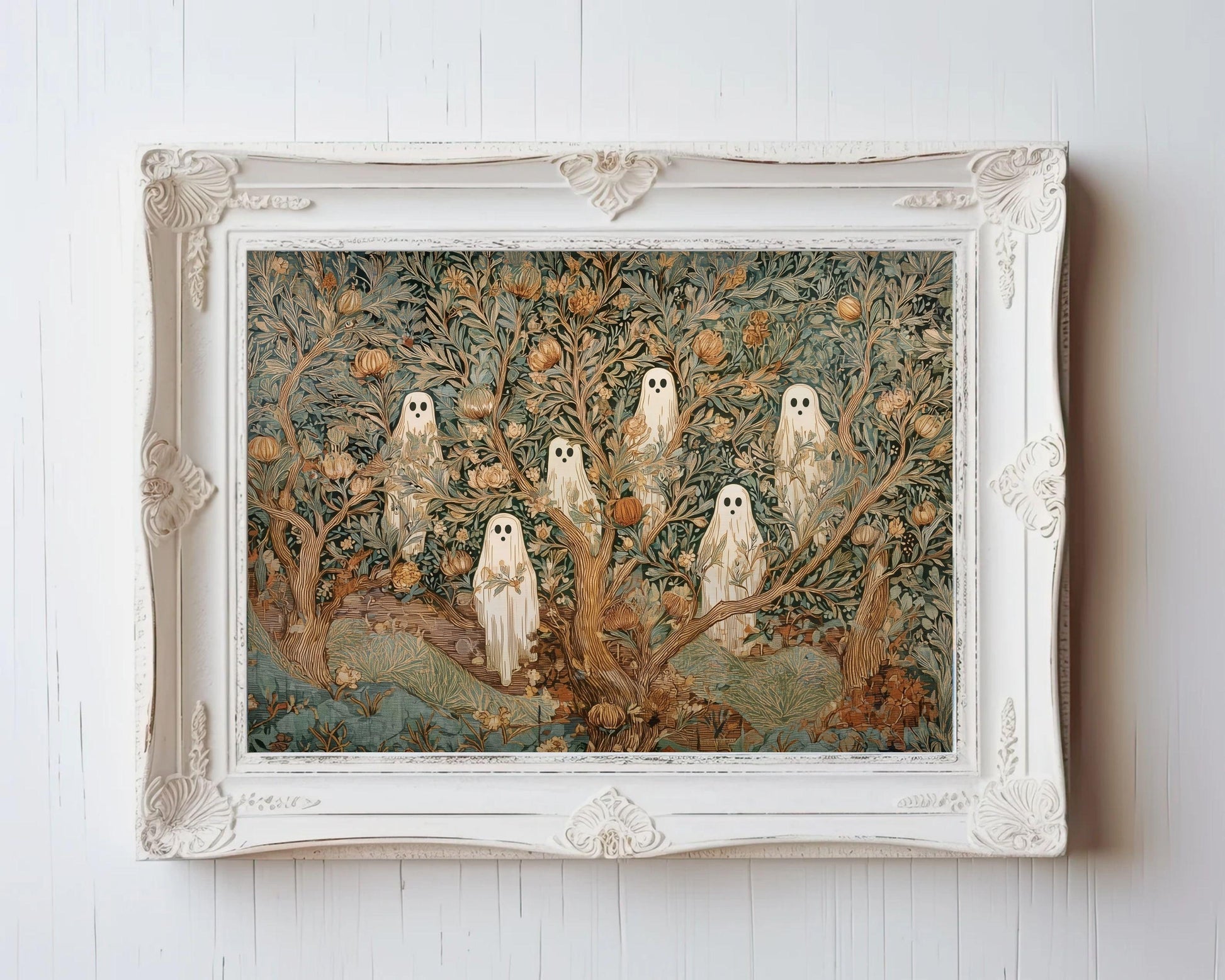 Botanical Ghosts Halloween Printable Wall Art