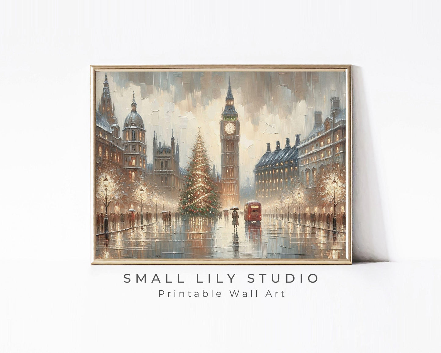 London Christmas Printable Wall Art