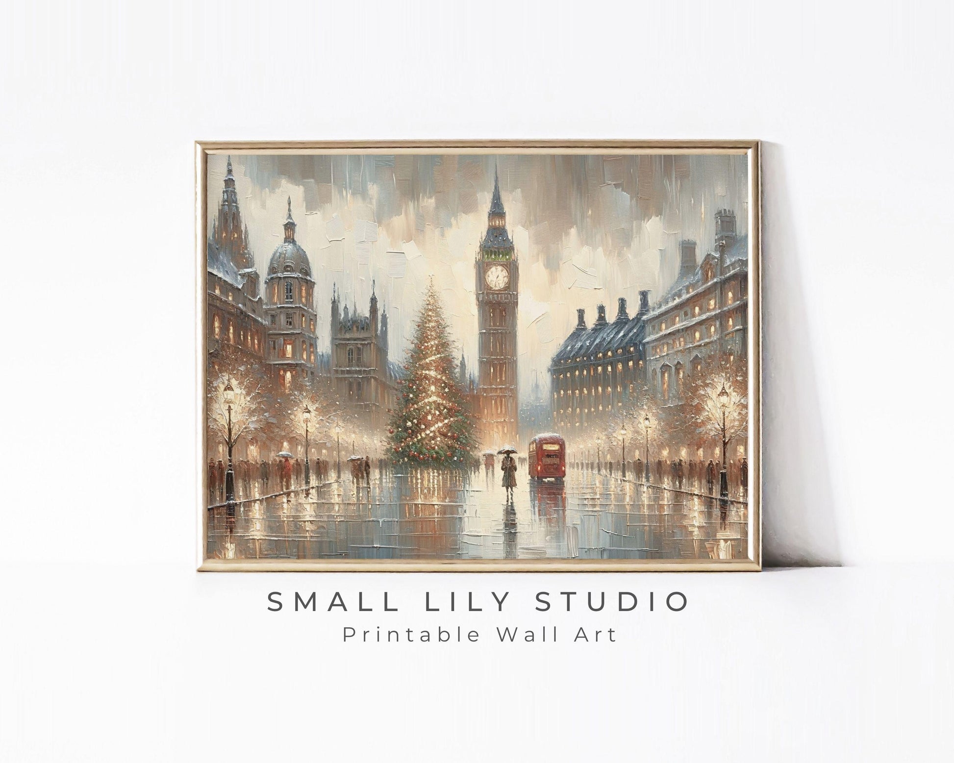 London Christmas Printable Wall Art