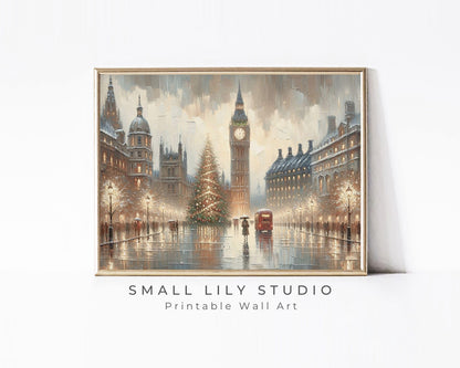 London Christmas Printable Wall Art