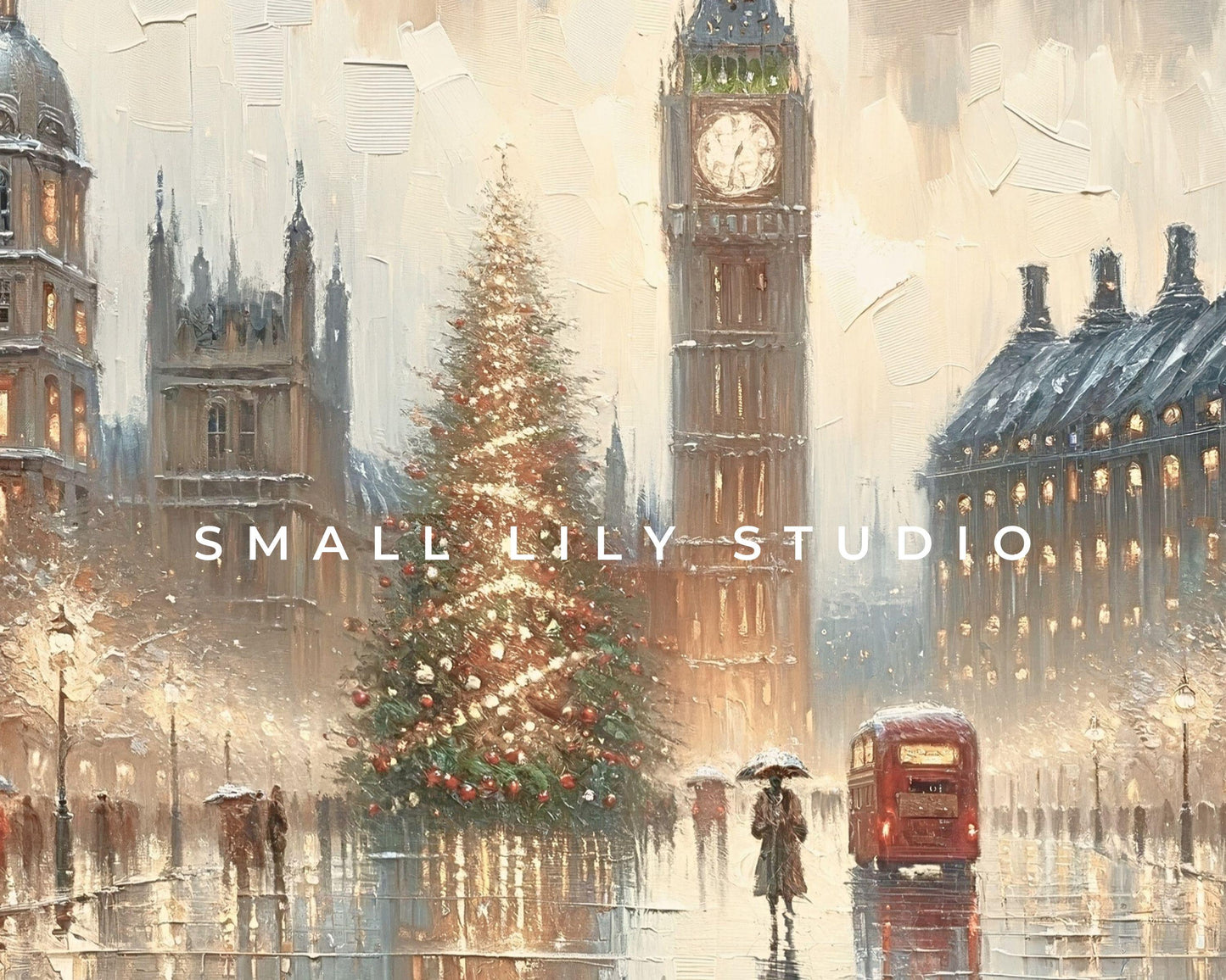 London Christmas Printable Wall Art