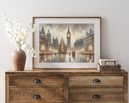 London Christmas Printable Wall Art