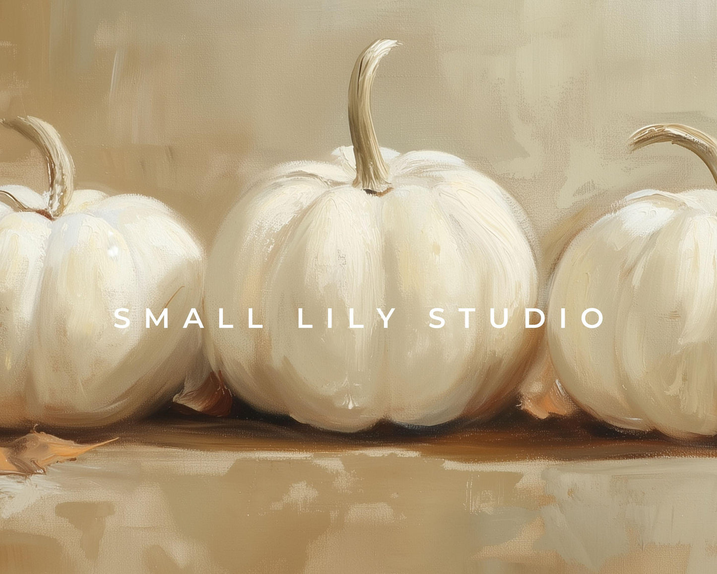 White Pumpkins Printable Wall Art