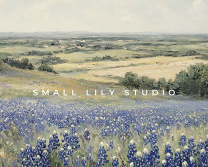 Blue Flower Field Desktop Wallpaper