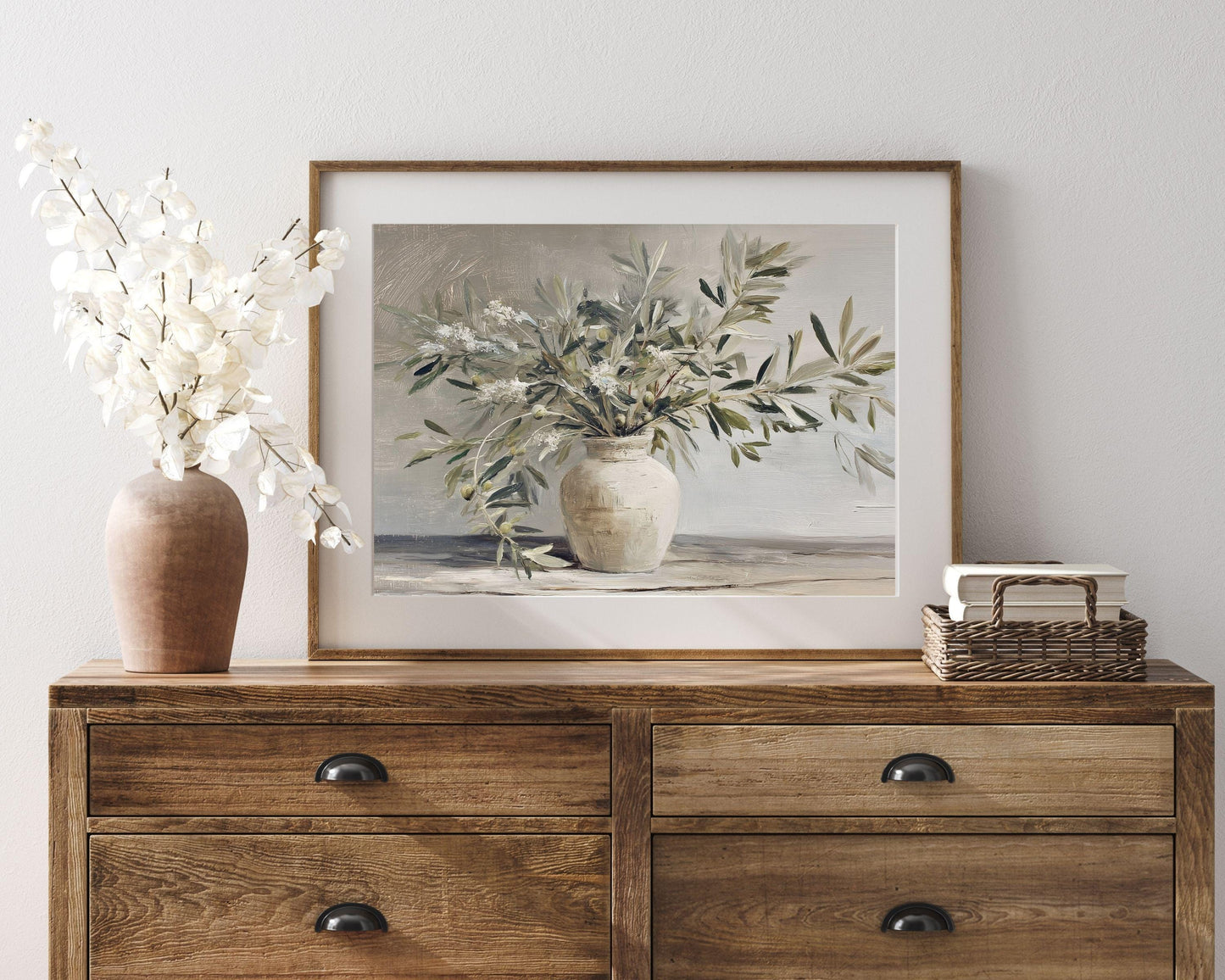 Olive Branches in Vase Printable Wall Art