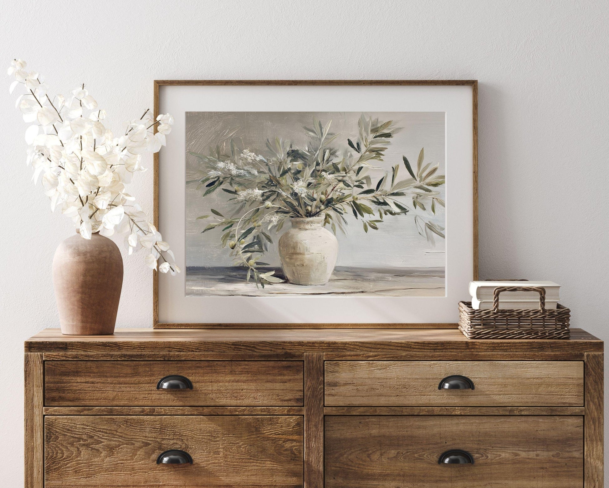 Olive Branches in Vase Printable Wall Art