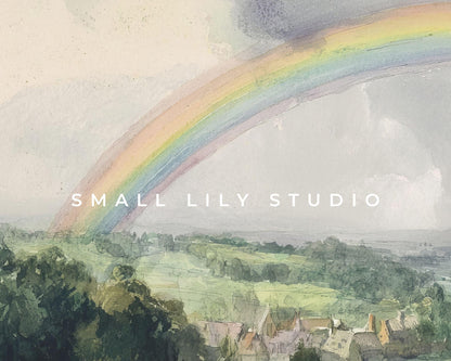 Rainbow Landscape Printable Wall Art