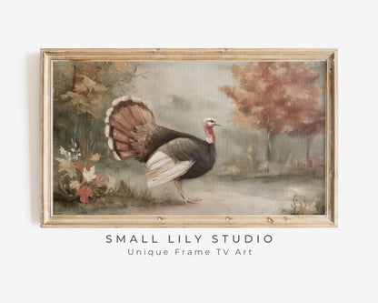 Turkey in Fall Landscape Frame TV Art