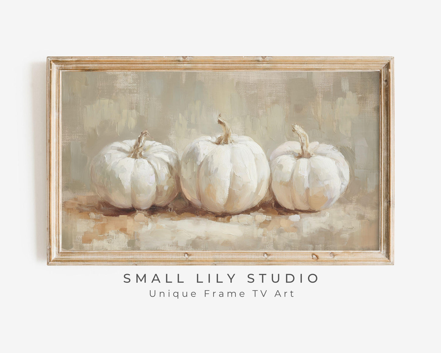 White Pumpkins Frame TV Art
