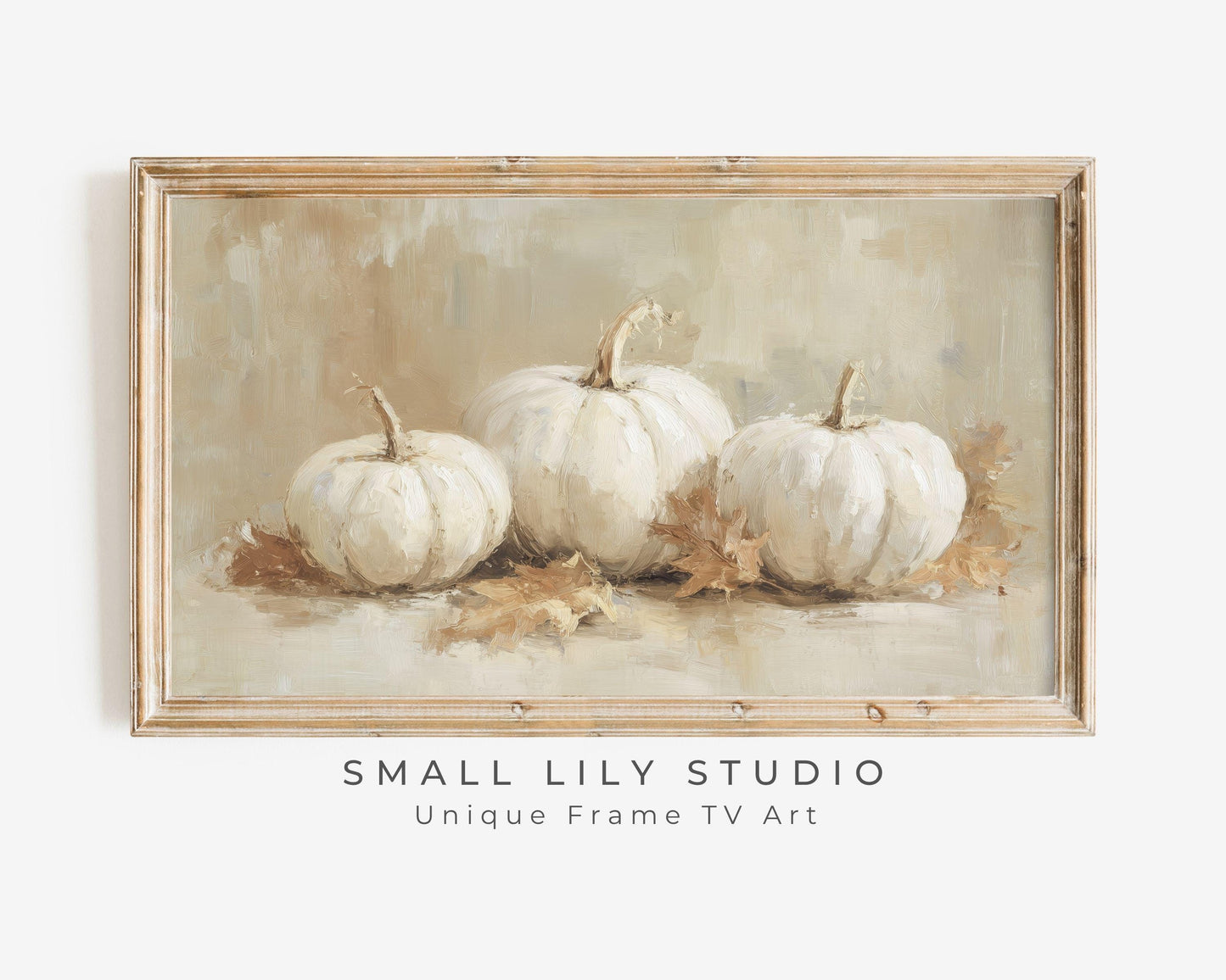 White Pumpkins Frame TV Art