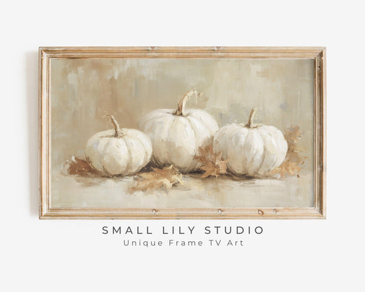 White Pumpkins Frame TV Art