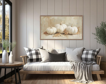 White Pumpkins Frame TV Art