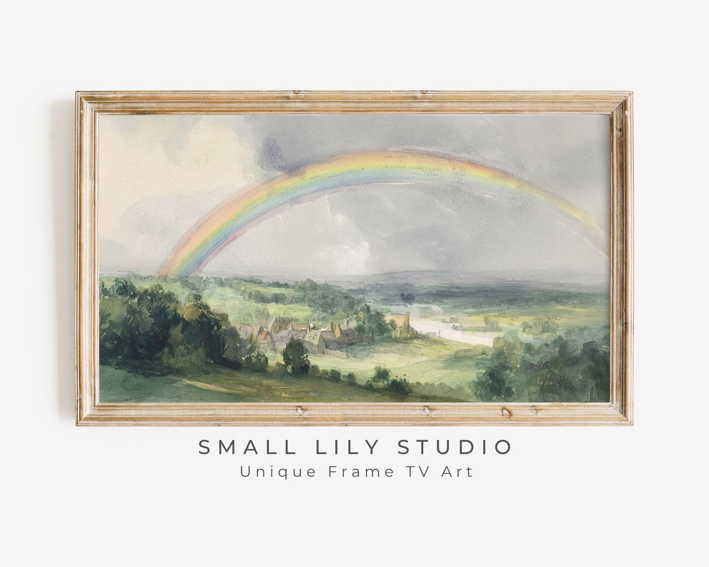 Rainbow Over Landscape Frame TV Art