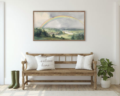 Rainbow Over Landscape Frame TV Art