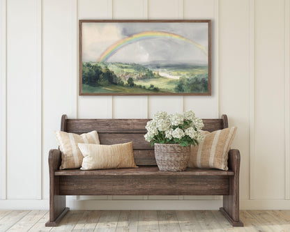 Rainbow Over Landscape Frame TV Art