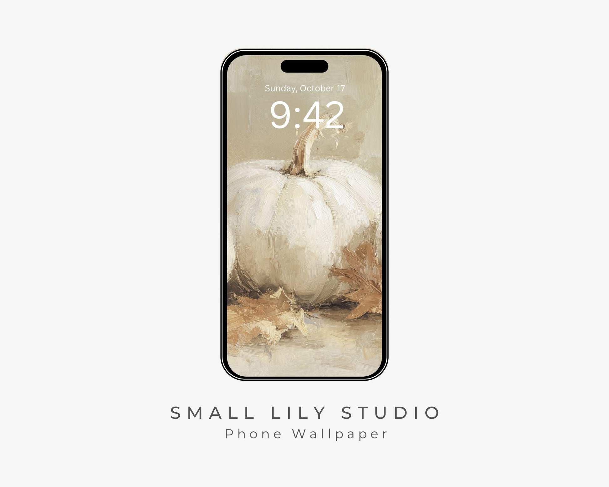 White Pumpkins Phone Wallpaper