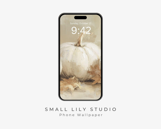 White Pumpkins Phone Wallpaper