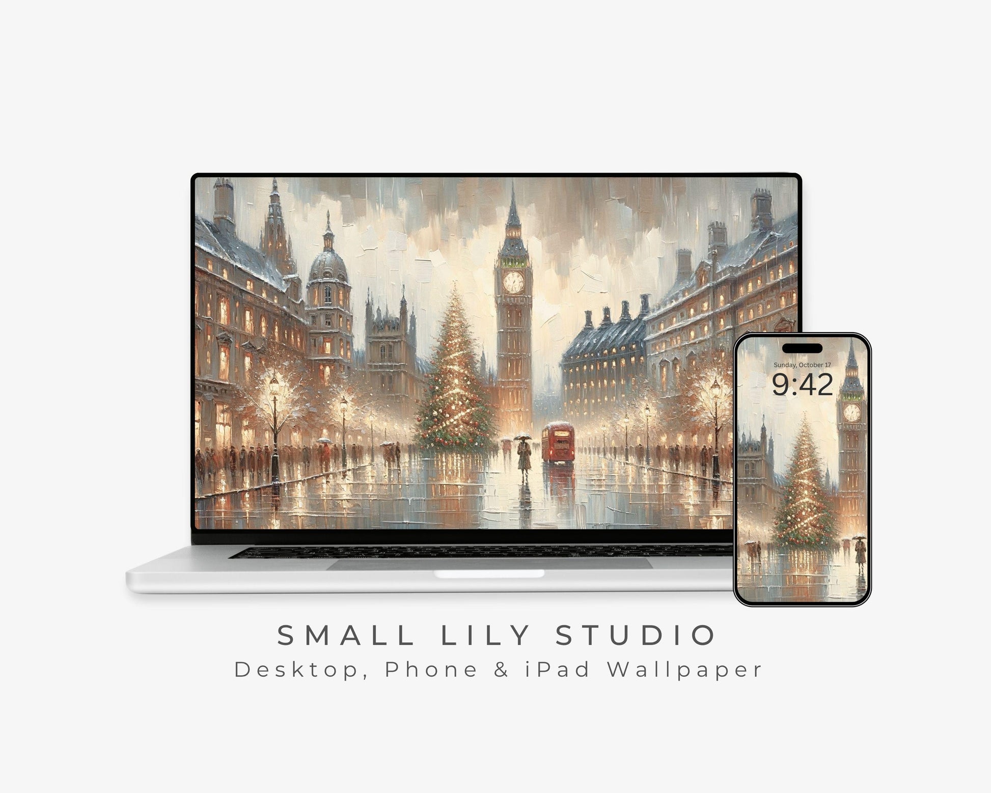 London Christmas Desktop Wallpaper Set