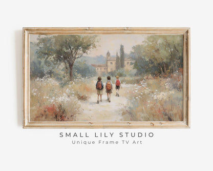 Walking Back to School Frame TV Art