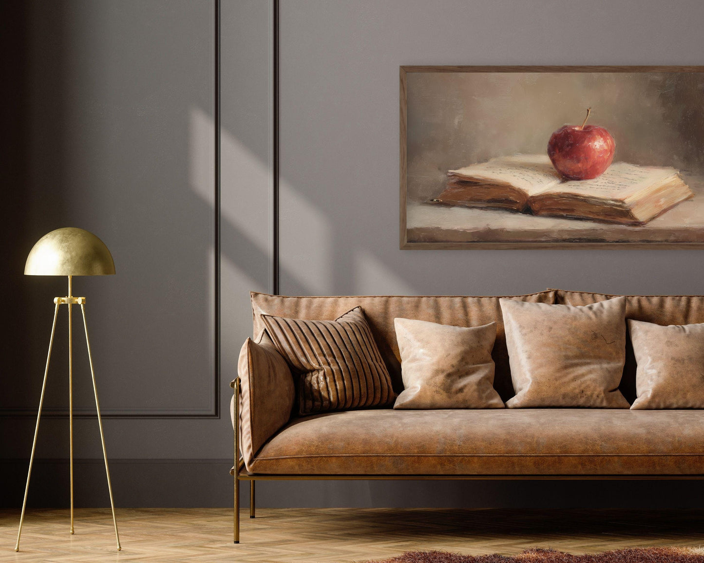 Back to School Apple on Book Frame TV Art