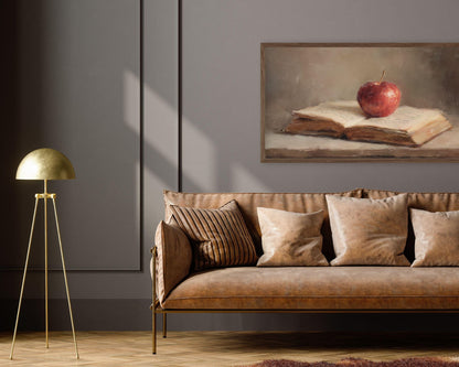 Back to School Apple on Book Frame TV Art