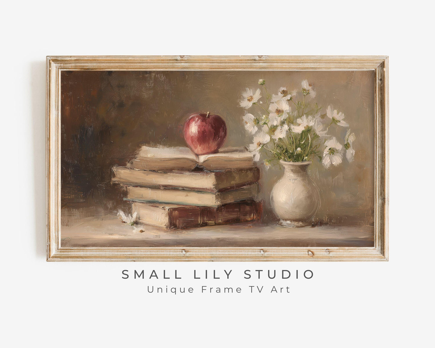 Back to School Apple & Books Frame TV Art