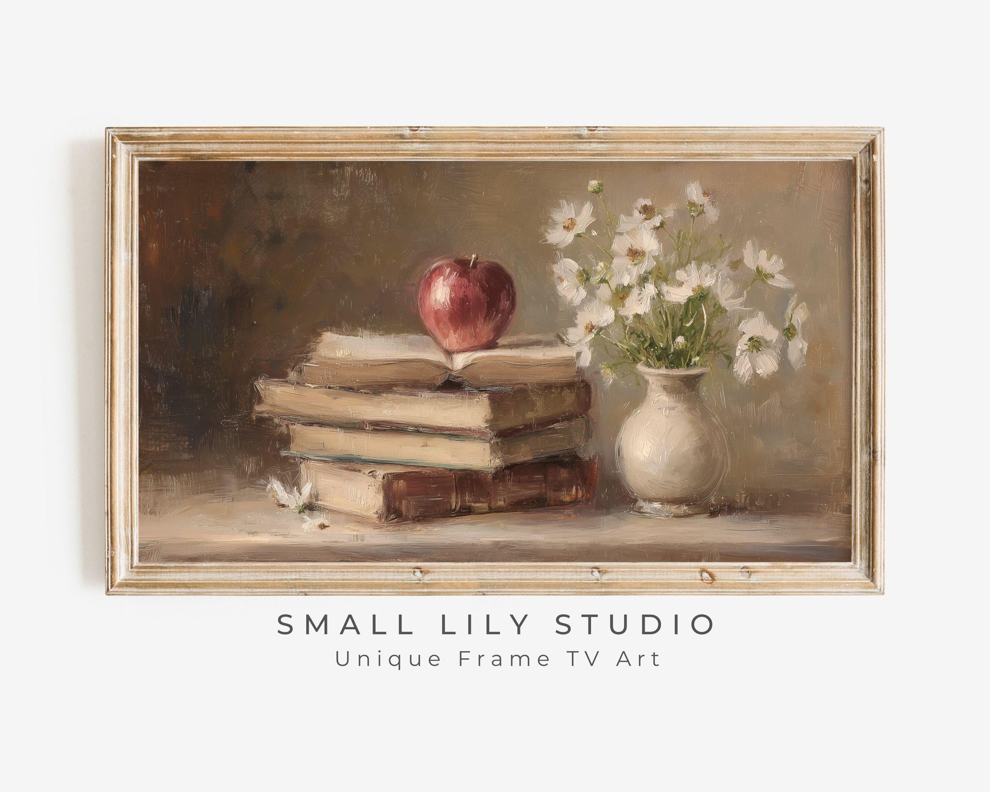 Back to School Apple & Books Frame TV Art