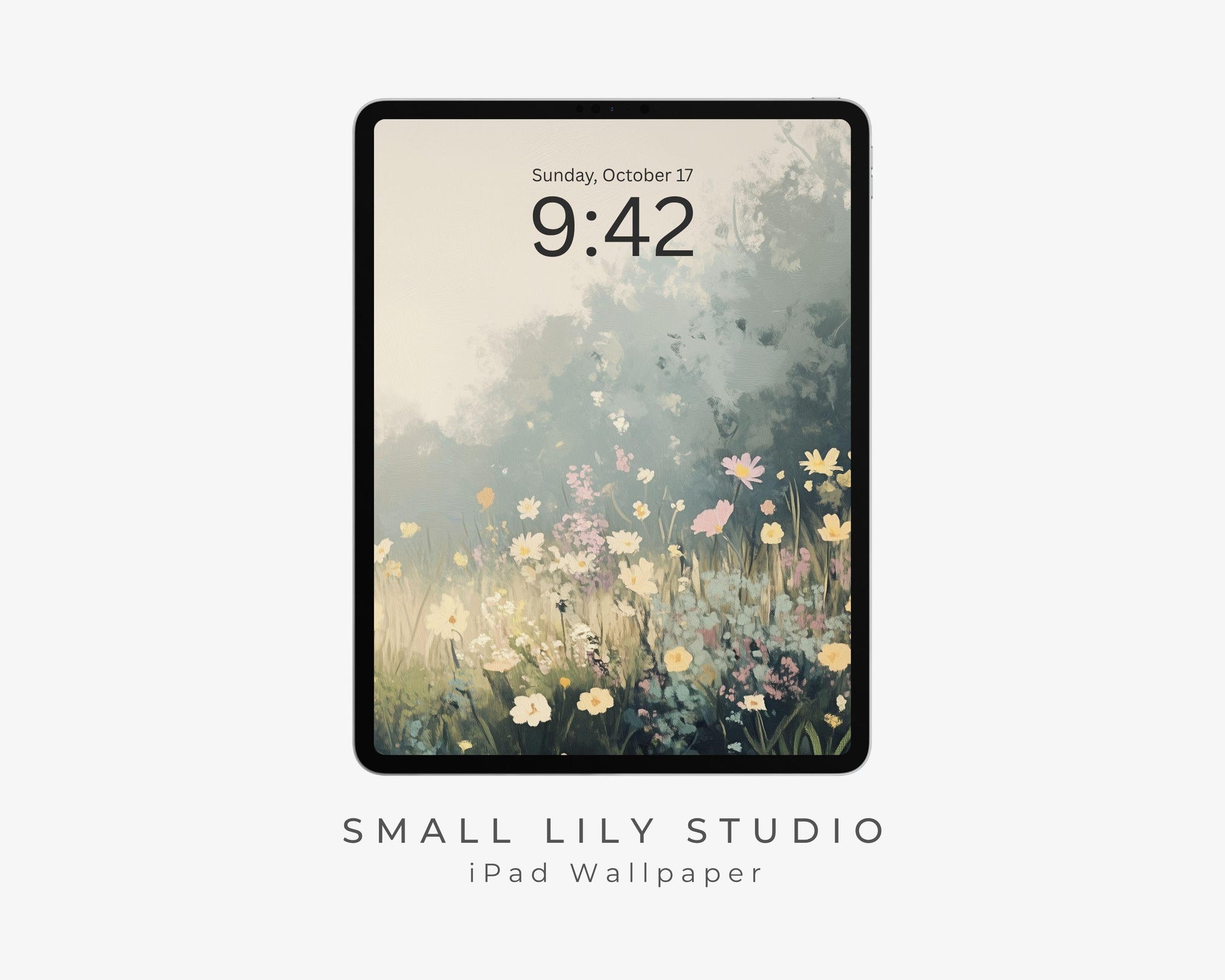 Yellow Wildflower Landscape iPad Wallpaper