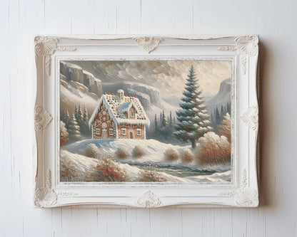 Gingerbread House Christmas Printable Wall Art